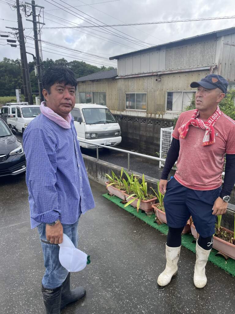 臼杵下ノ江お花畑作戦で種植え